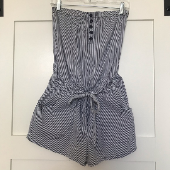 Mossimo Supply Co. Pants - Mossimo & Supply Co. Pinstripe Strapless Romper